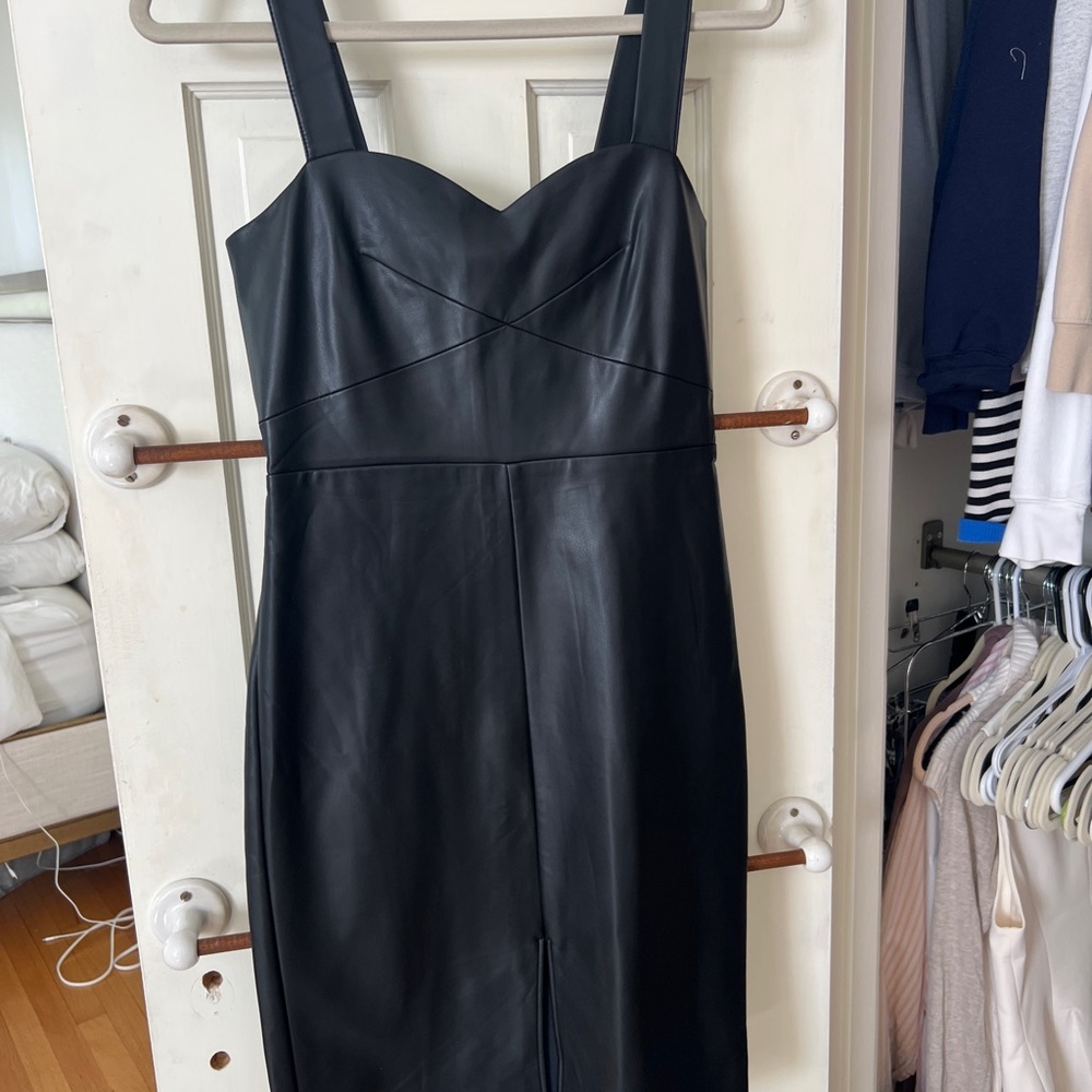 French Connection Black Strapless Dress